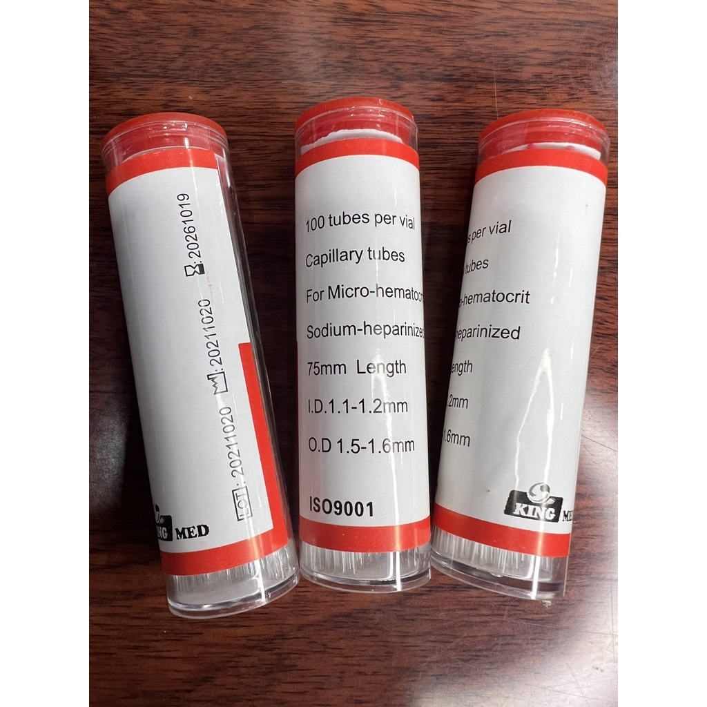 Capillary Tube VIAL | King Med 100 PIECES PER VIAL sold as PER VIAL ...