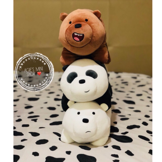 we bare bears stackable plush