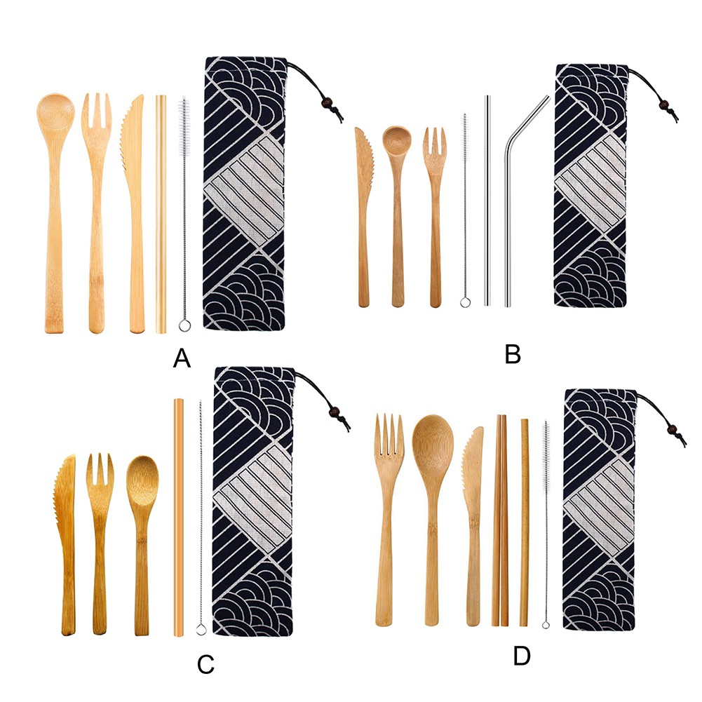 Bamboo Cutlery Spoon Straw Cutlery Set Japanese Cutlery Set Shopee