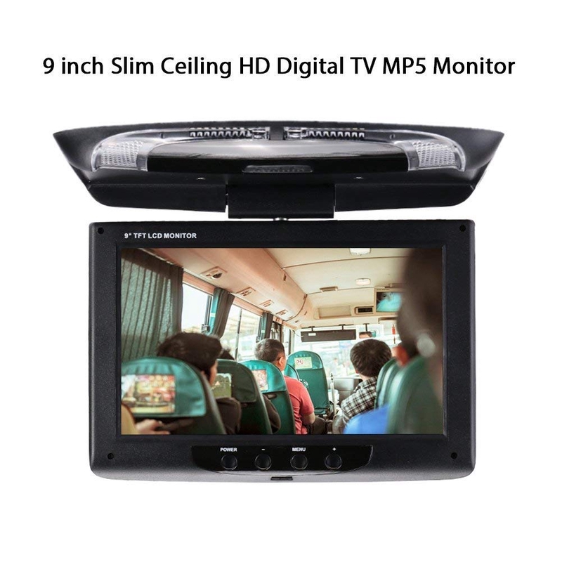 9 Inch Slim Ceiling HD Digital TV MP5 Flip Down Roof