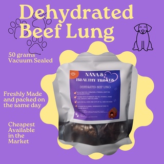 Cheapest Dehydrated  Quality Beef Lung 50 grms +Treat for Dogs and Cats + 50 grams + Vacuum Sealed