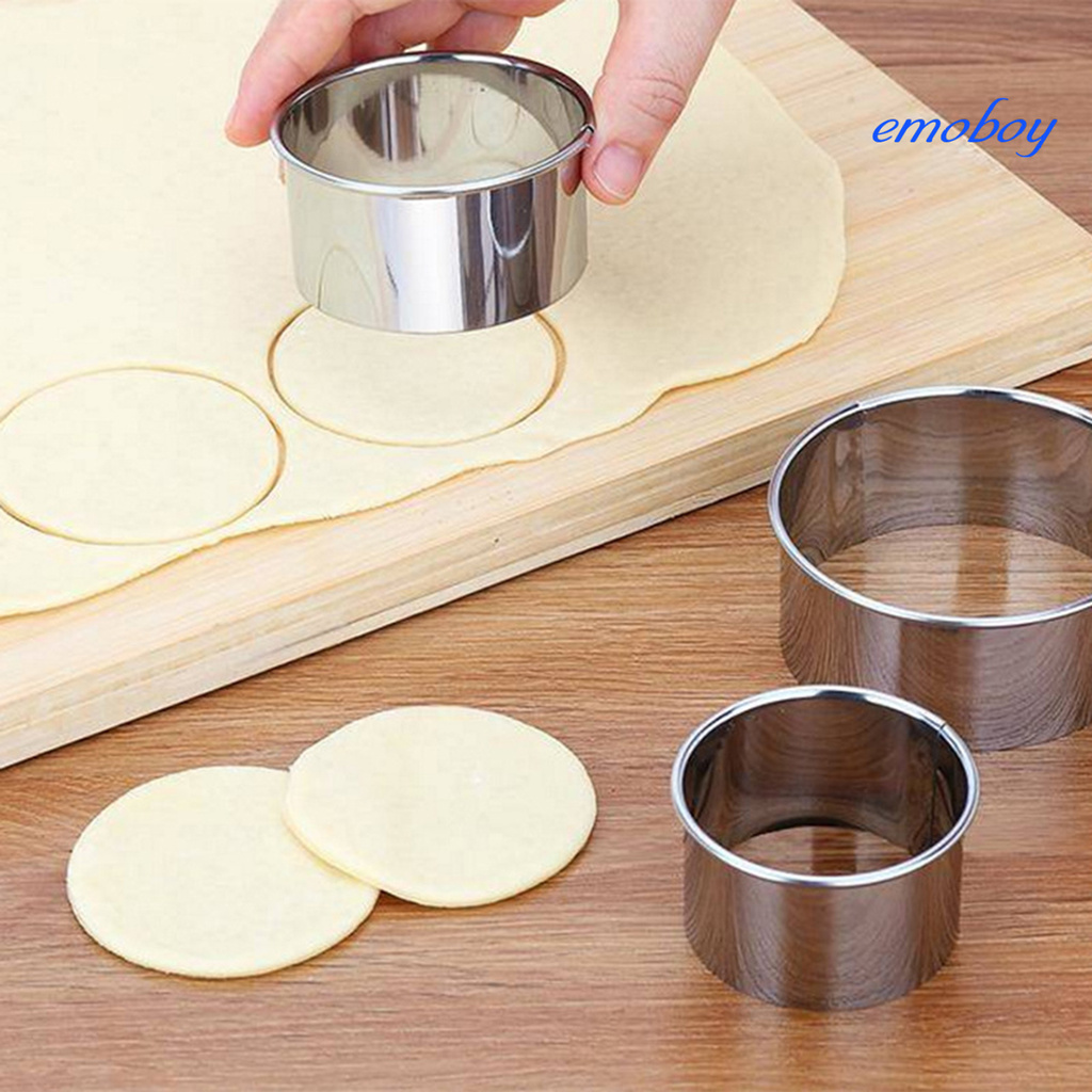 emoboy 5 Pcs Biscuit Mold Non-stick Heat-resistant Stainless Steel Kitchen Cookie Mold for Cooking