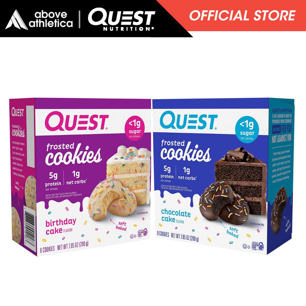 Quest Nutrition Frosted Cookies 8 pcs per box Protein Cookies High
