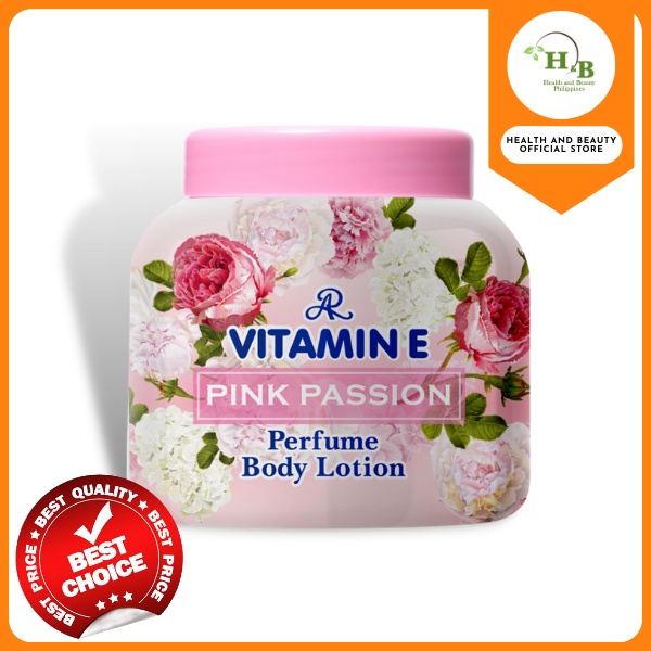 Authentic AR Vitamin E Pink Passion Rose Perfume Lotion 200g Shopee