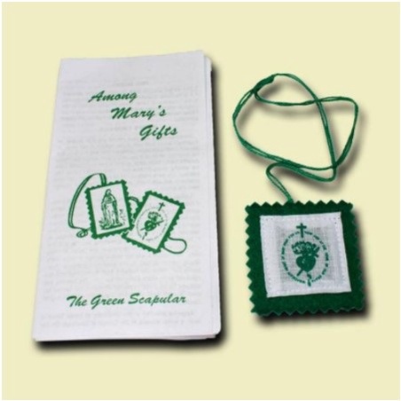 Green Scapular with Prayer Guide (Traditional Sacramental)