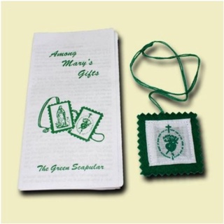 Green Scapular with Prayer Guide (Traditional Sacramental) #1