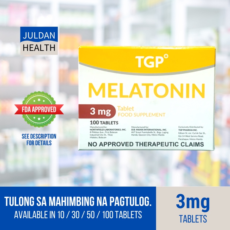 (Sleepwell / SleepMD / SleepAsil / zzzQuil Generic) Melatonin 3mg Tablets Shopee Philippines