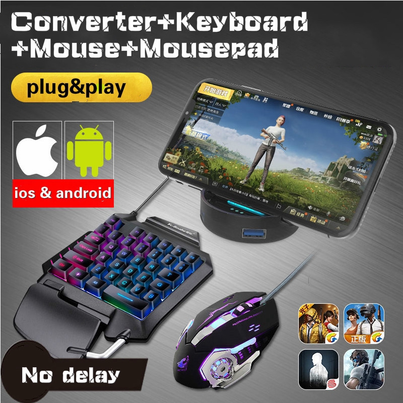 Promo 4 Piece Gaming Set Call Of Duty PUBG Mobile Keyboard