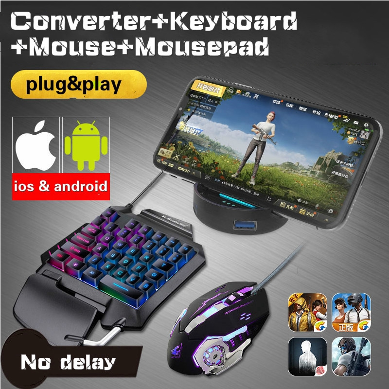 Promo 4 Piece Gaming Set Call Of Duty PUBG Mobile Keyboard 