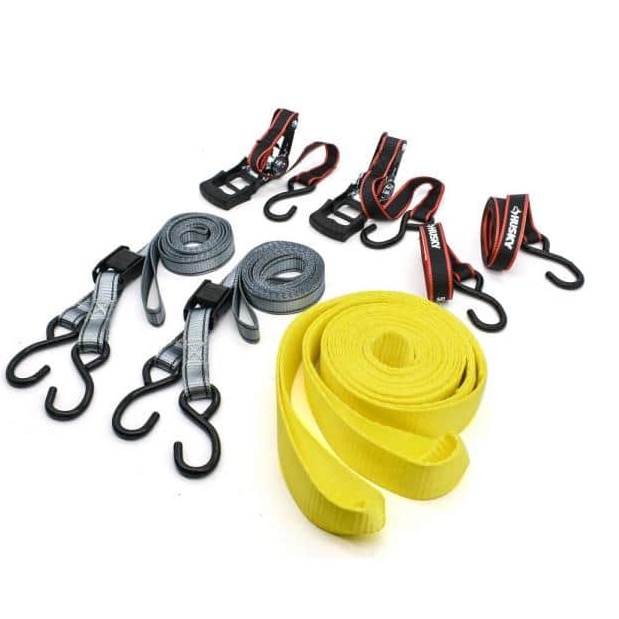 Husky Tie Down Set 5Piece Rachet Cambuckle Tie Downs Cargo Management