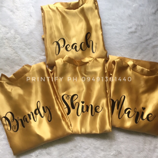 Personalized Bathrobe Satin Good Quality *Cash on Delivery* Shopee