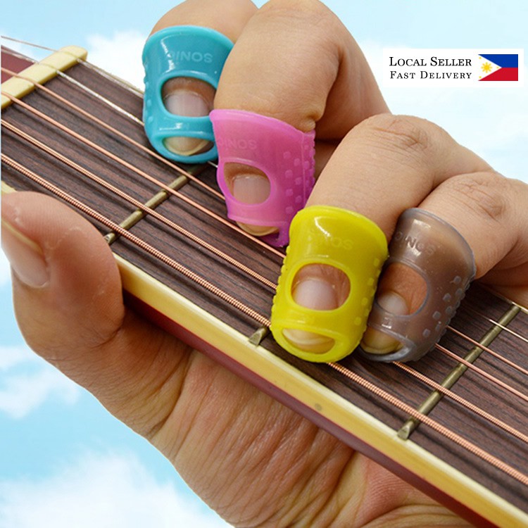 4X guitar finger protector fingertip picks silicone guard plectrum bassukulehaZL