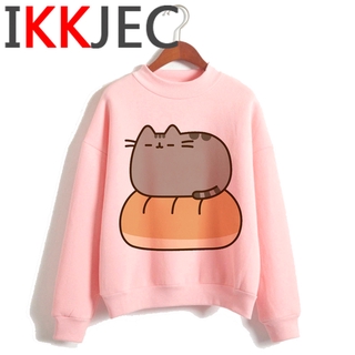 pusheen crop top hoodie