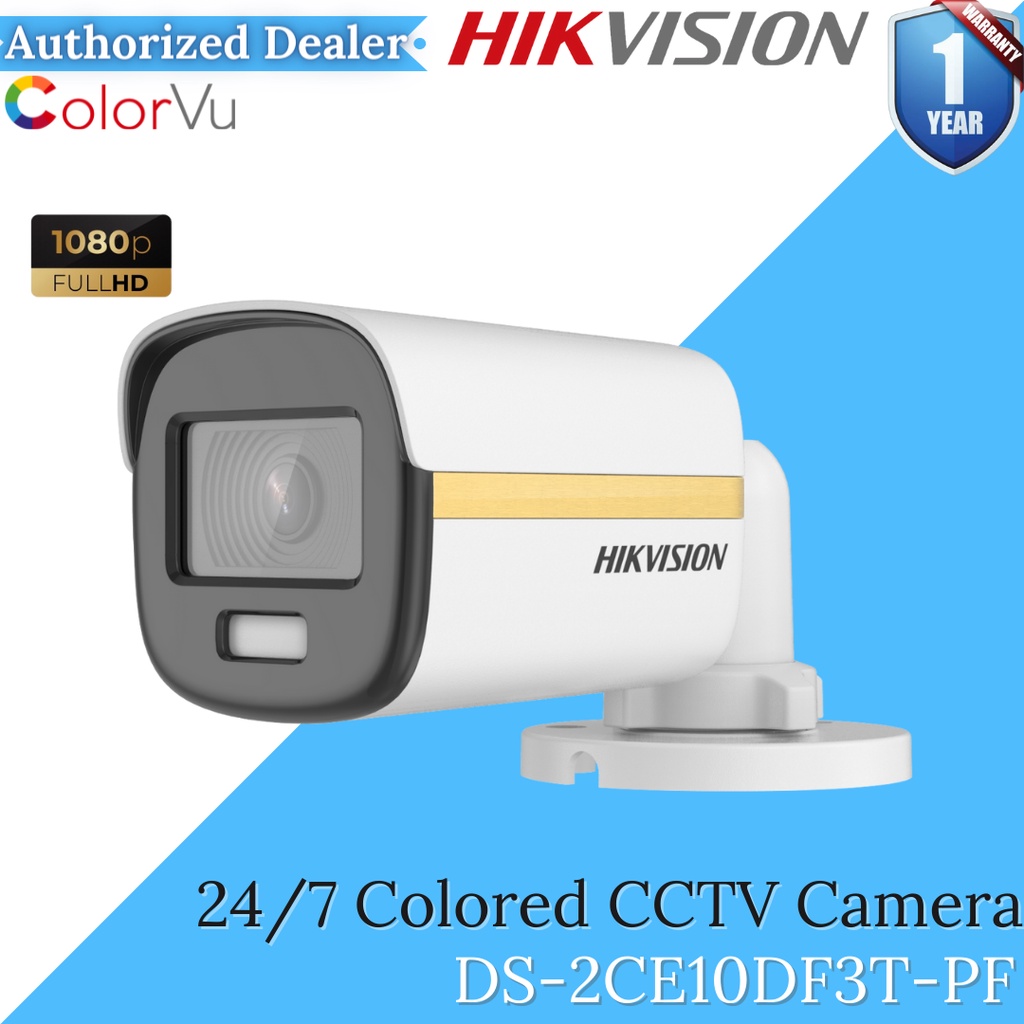 Hikvision Ds 2ce10df3t Pf 2 Mp Colorvu Fixed Mini Bullet Camera 1