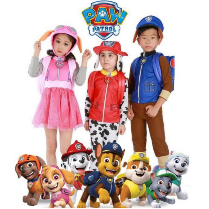 Paw Patrol Set Costume for kids(Chase,Marshall,Skye) | Shopee Philippines