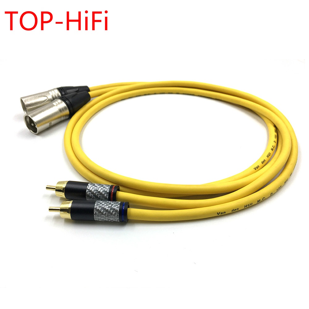TOPHiFi Pair Carbon Fiber RCA toXLR Balacned Audio Cable RCA Male to