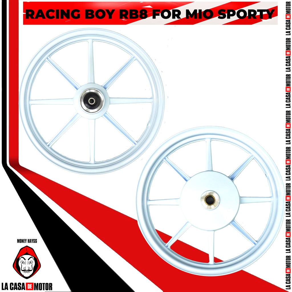 RACING BOY RB8 MAGS FOR YAMAHA MIO SPORTY (WHITE) | Shopee Philippines