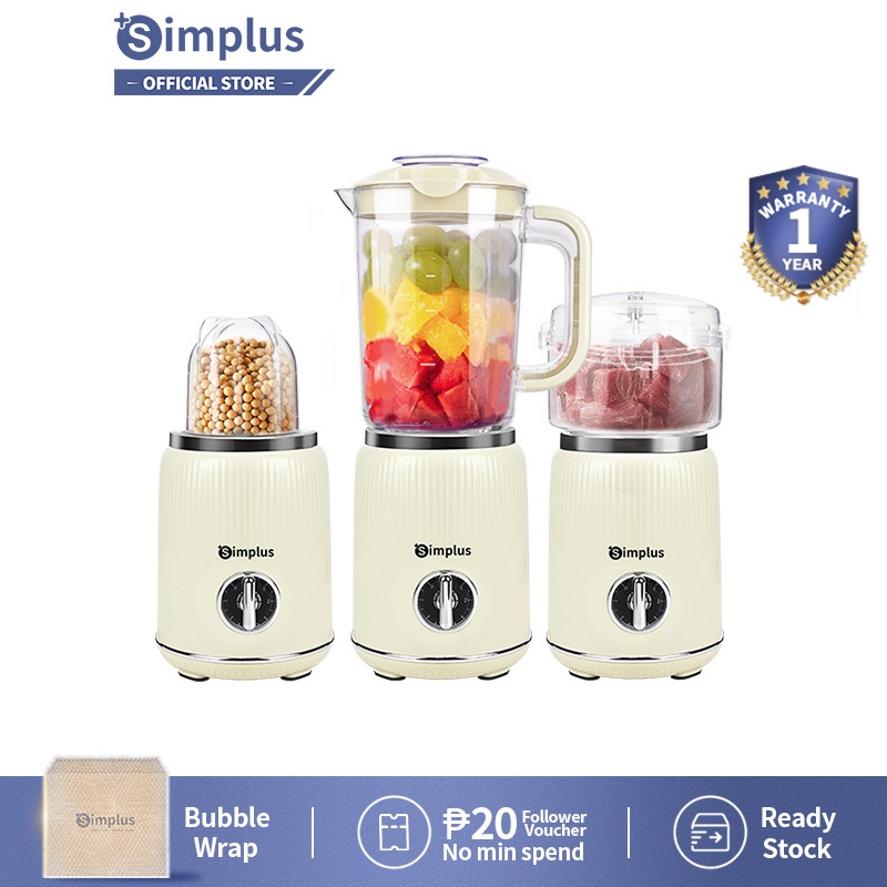Simplus 3in1 Multi Functional Food Processor Set 1250ML Juicer 500ML