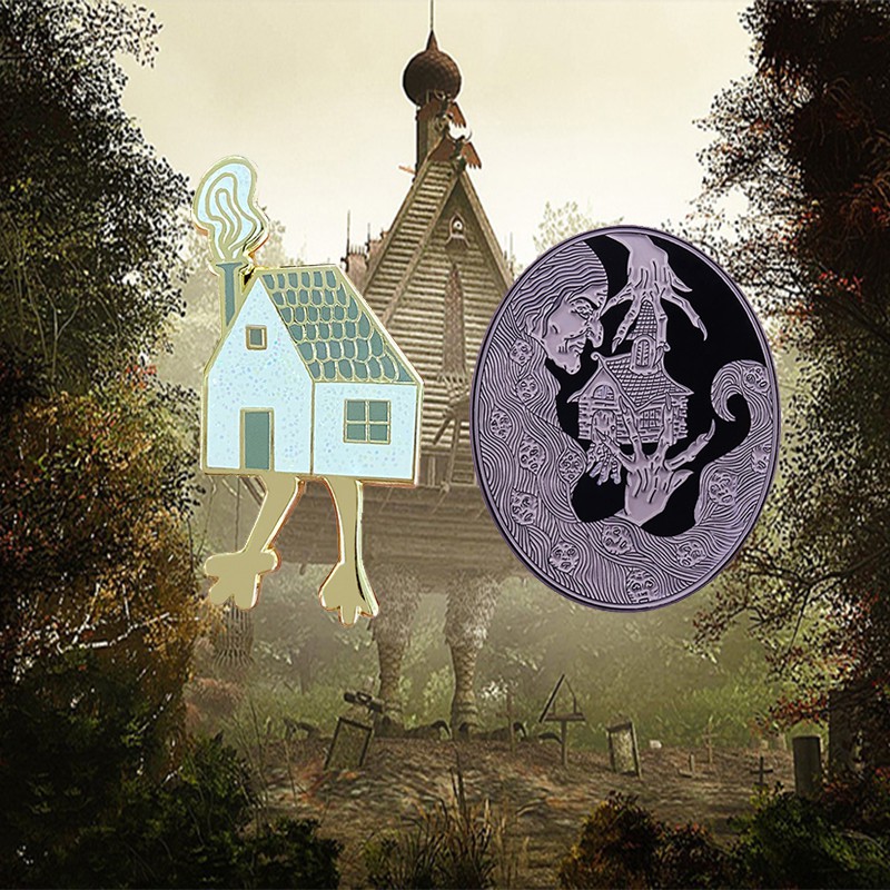 Slavic Folklore Witch Haunted Chicken Legs House badge Hut Baba Yaga