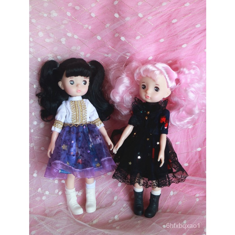 2pcs 23cm 14cm Mini Baby Girl Doll with Makeup Lovely Cartoon Cute Doll  (Little defective) | Shopee Philippines