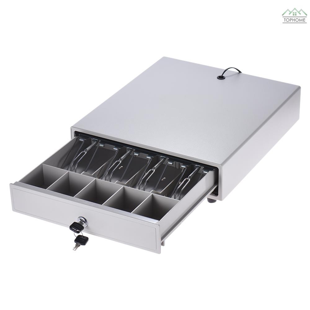 Heavy Duty Electronic Cash Drawer Box Case Storage 4 Bill 5