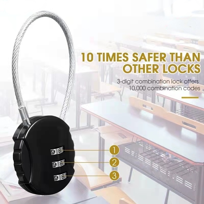 Electric Vehicle Basket Lock Combination Lock Wire Rope Lock Travel Bag