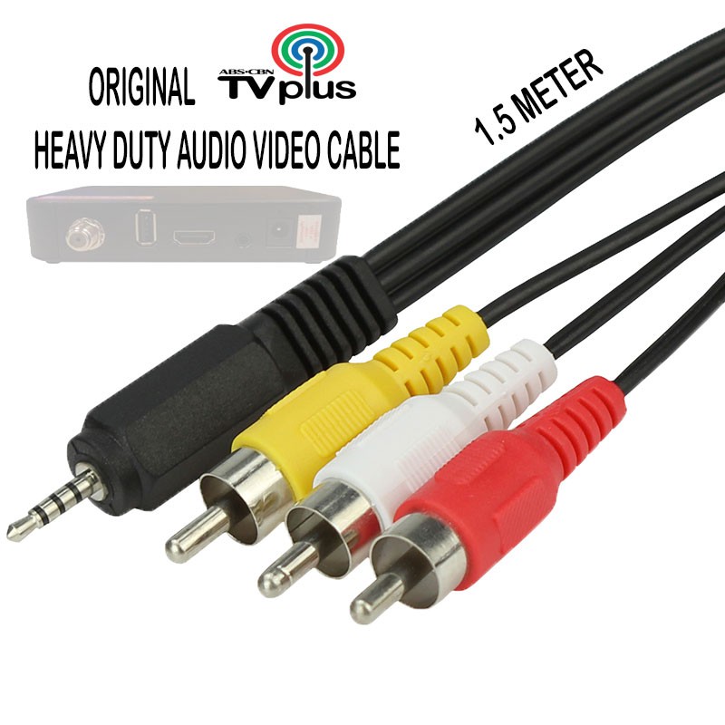ABS CBN TV Plus 1.5M Heavy Duty Audio Video Cable Shopee Philippines
