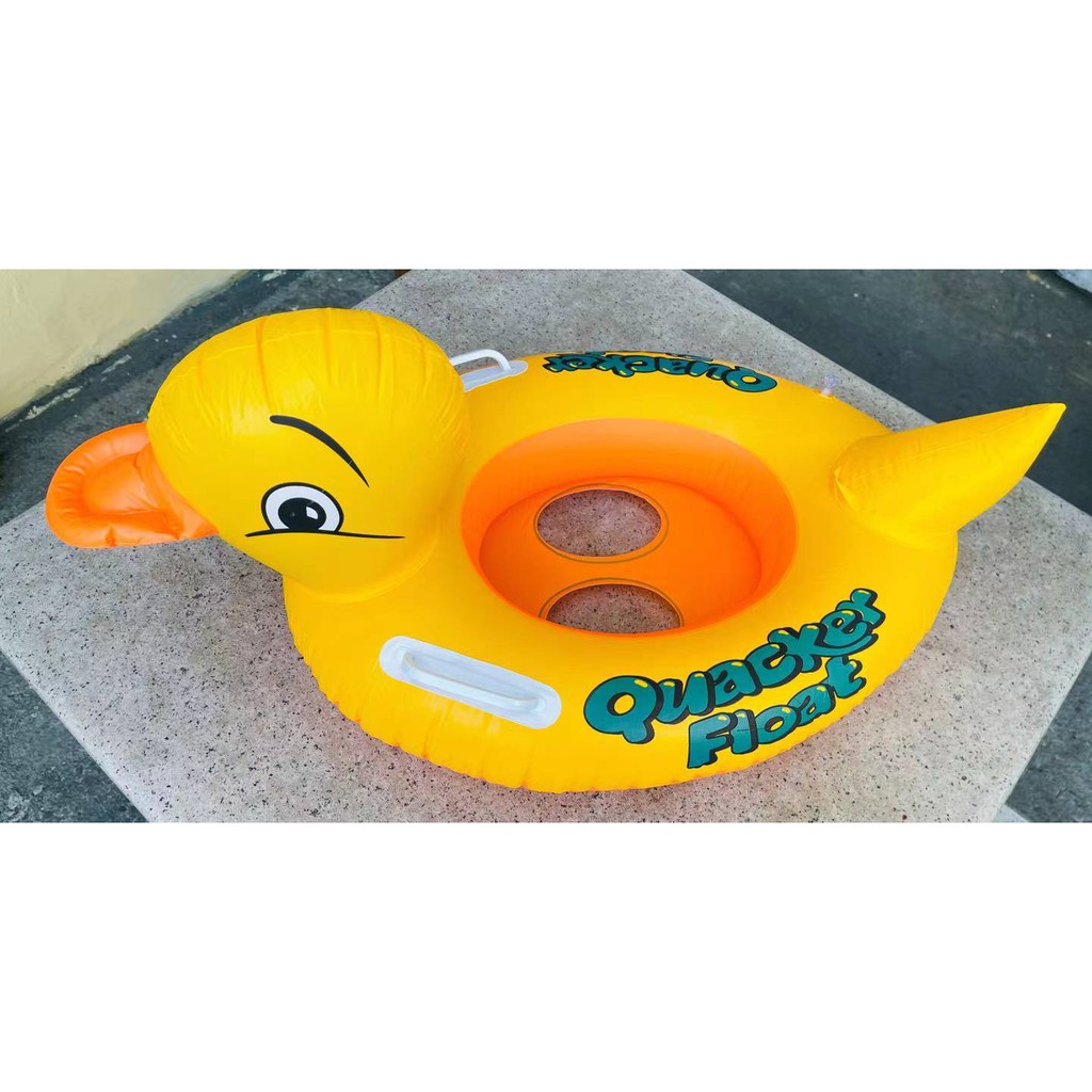 Yellow duck inflatable boat for children Quacker float cute duck float