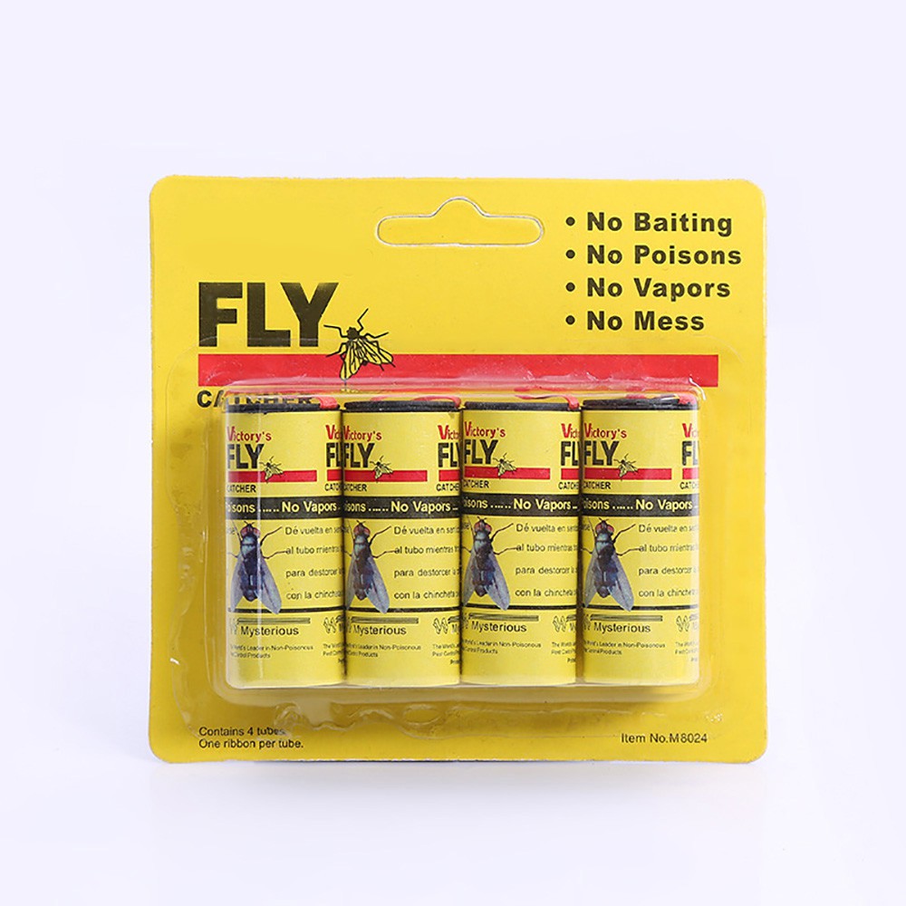 Lot Sticky Fly Paper Eliminate Flies Insect Bug Glue Paper Catcher Strip Trap 