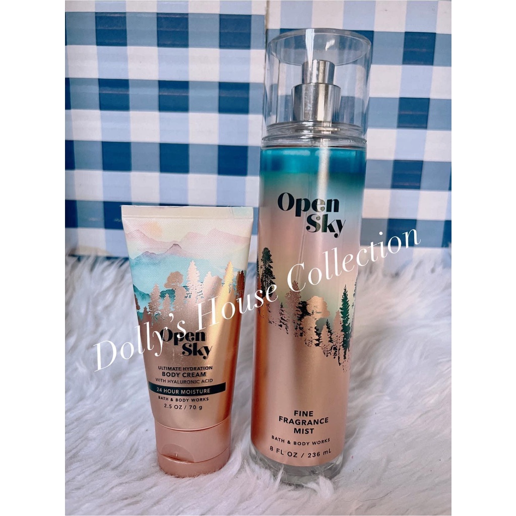 100 original from USA Bath and Body works (Open sky body mist and