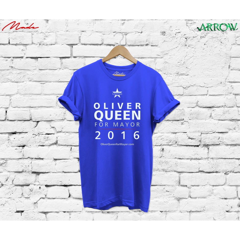 Dc Justice League Arrow Oliver Queen For Mayor Shirt Shopee Philippines