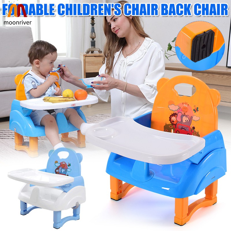 foldable booster seat with tray