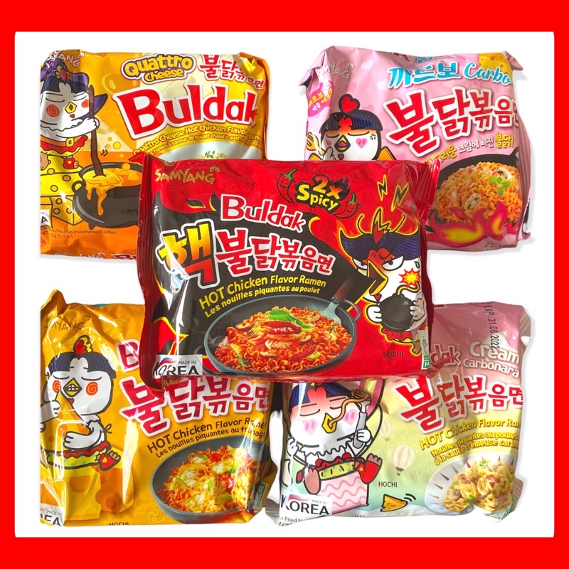 Samyang Noodles Buldak Carbonara/Buldak Cheese 140g/Budak 2x 140g