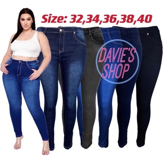 Sexy Plus Size 40 High Waist Stretchable Denim Jeans Skinny Jeans Maong Pants For Women Slim Fit