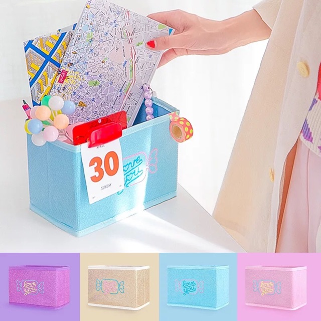 Bentoy Milkjoy Pink Glitter Desk Organizer Box Shopee Philippines
