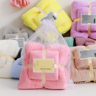 Towel Sets for Bathroom Sports Quick-Drying-Microfiber Coral Fleece Absorbent bath towels #6