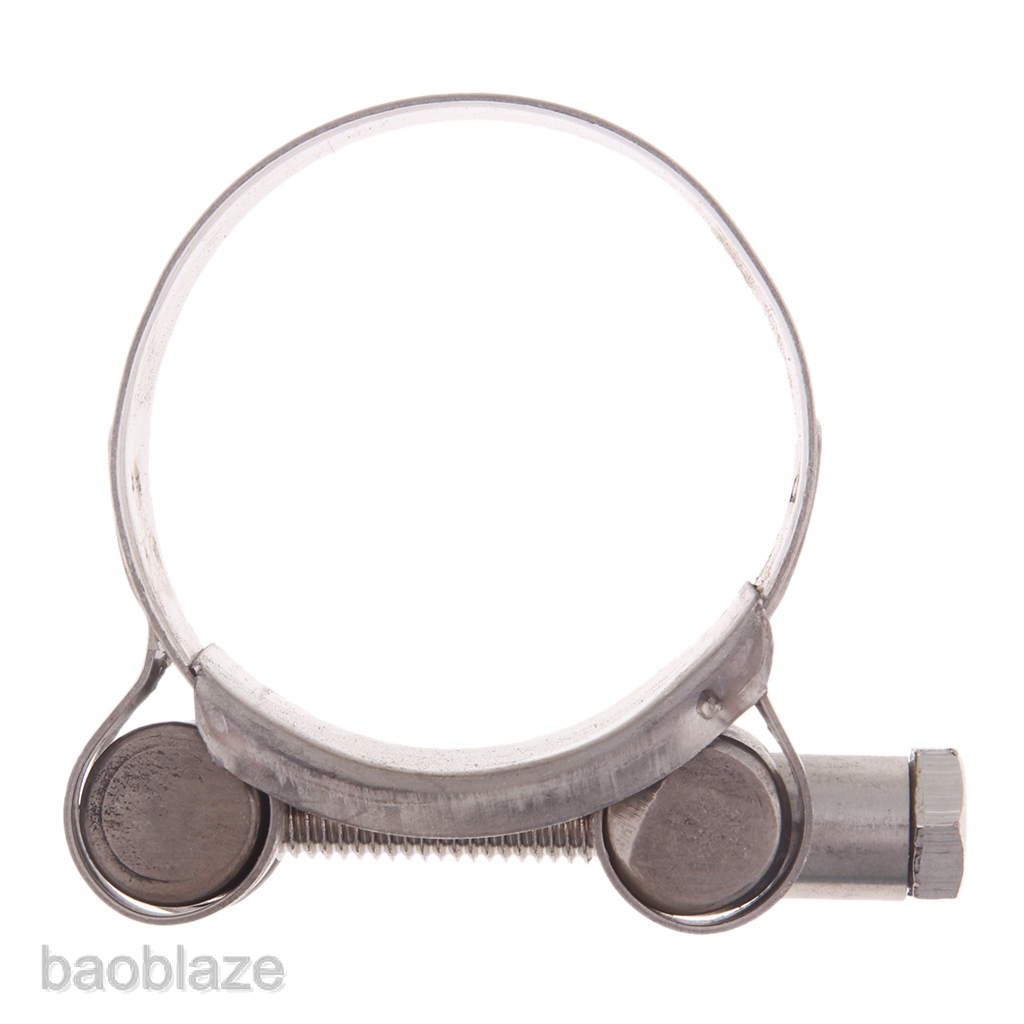 20-22mm Baoblaze Stainless Steel Motorcycle Exhaust Muffler Pipe Turbo Clip Clamp
