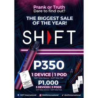 SHFT ELITE 1000 PROMO(3 DEVICE, 3 PODS) message us your preferred flavor of pods and color of device