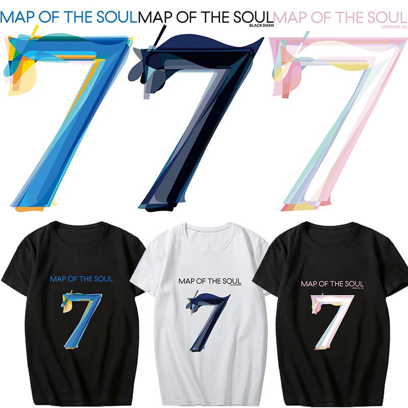 Kpop Bts Map Of The Soul 7 T Shirt Bangtan Boys Short Sleeve Tee Shirts Tops Shopee Philippines - bts blusa roblox