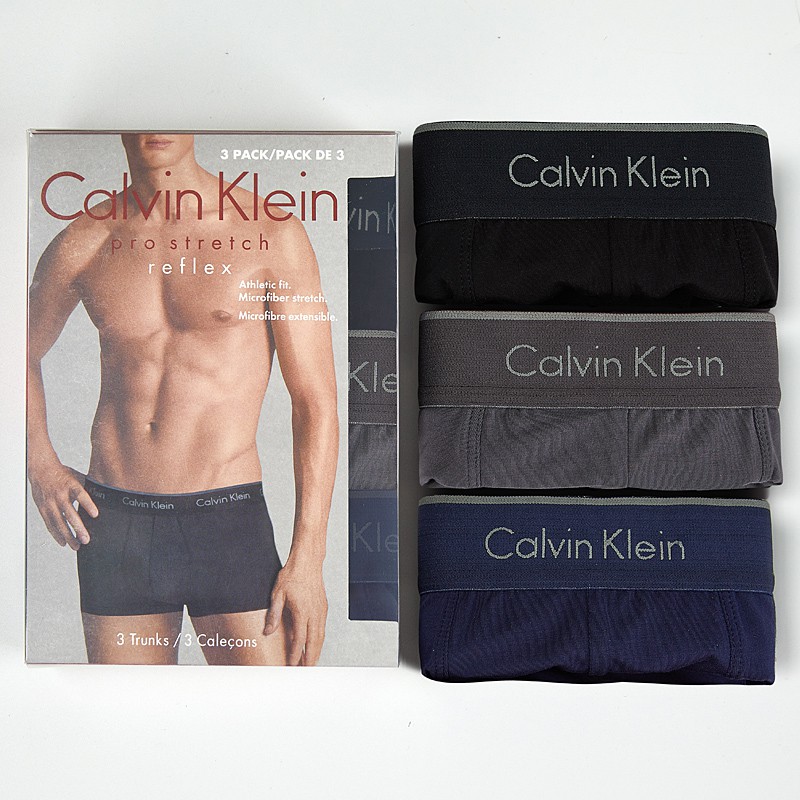 【Ready Stock】Calvin Klein Men Underwear (3pcs）Soft Breathable ...