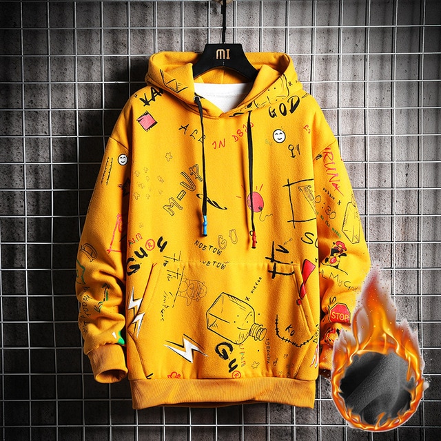 yellow streetwear hoodie