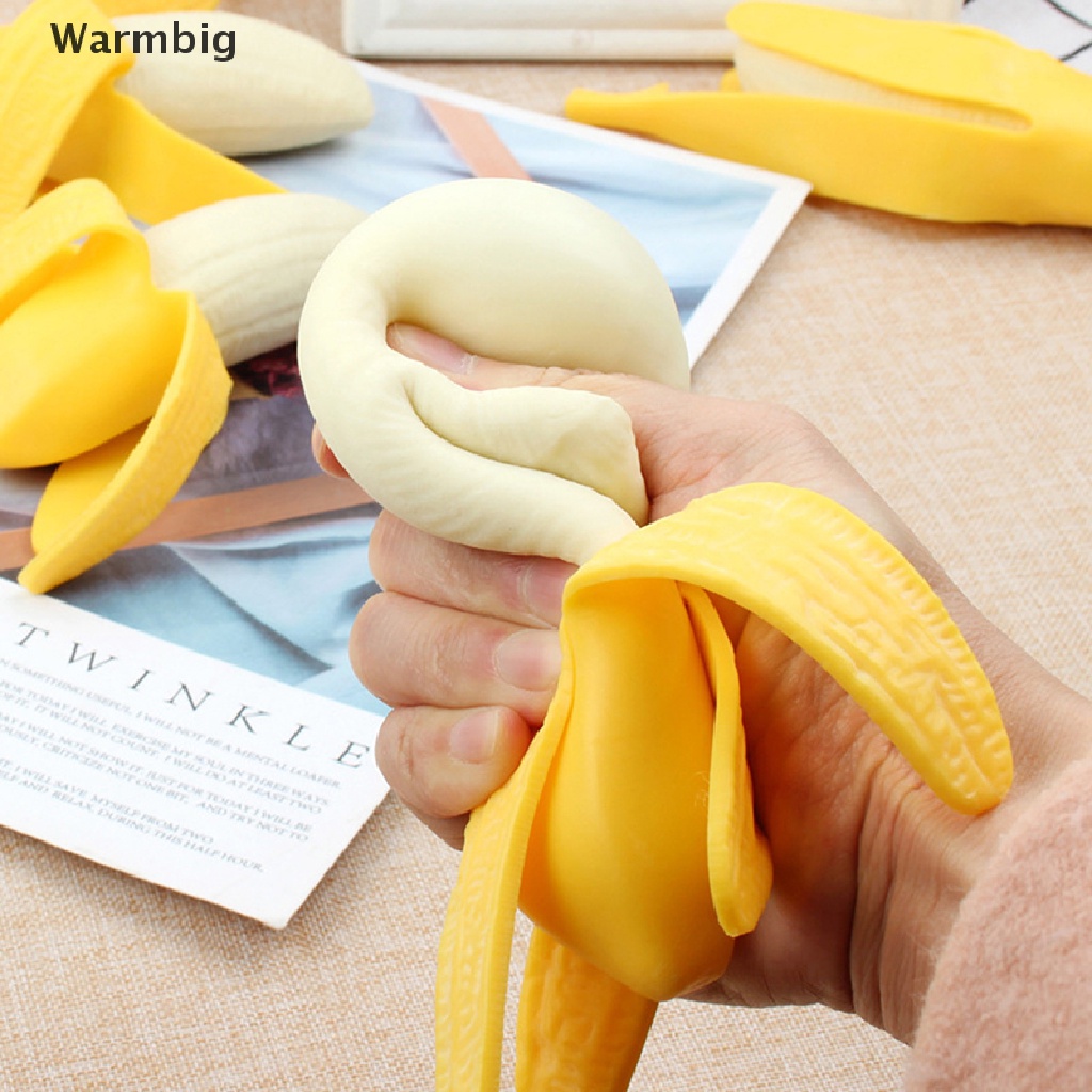 Warmbig Peeling Banana Squeeze Squish Fidget Toys Decompress Squeeze ...