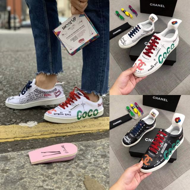 chanel pharrell graffiti sneakers