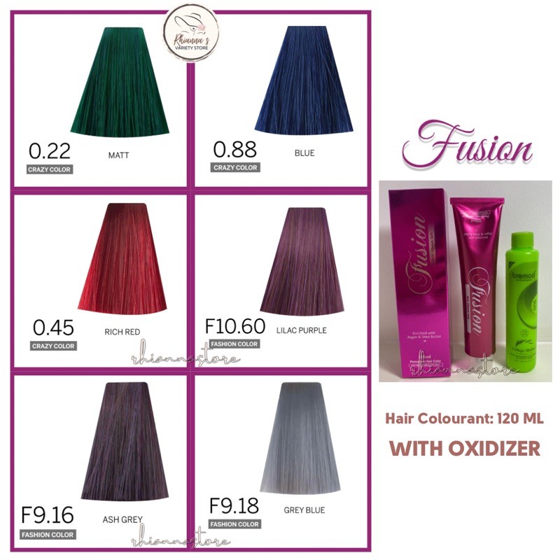 Fusion hair color/dye (120ml) with oxidizing cream | Shopee Philippines