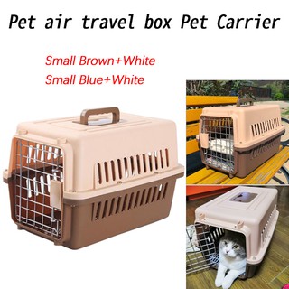 Dog/Cat Pet air travel box Pet Carrier Cage Pet Capsule Bag Beige and coffee