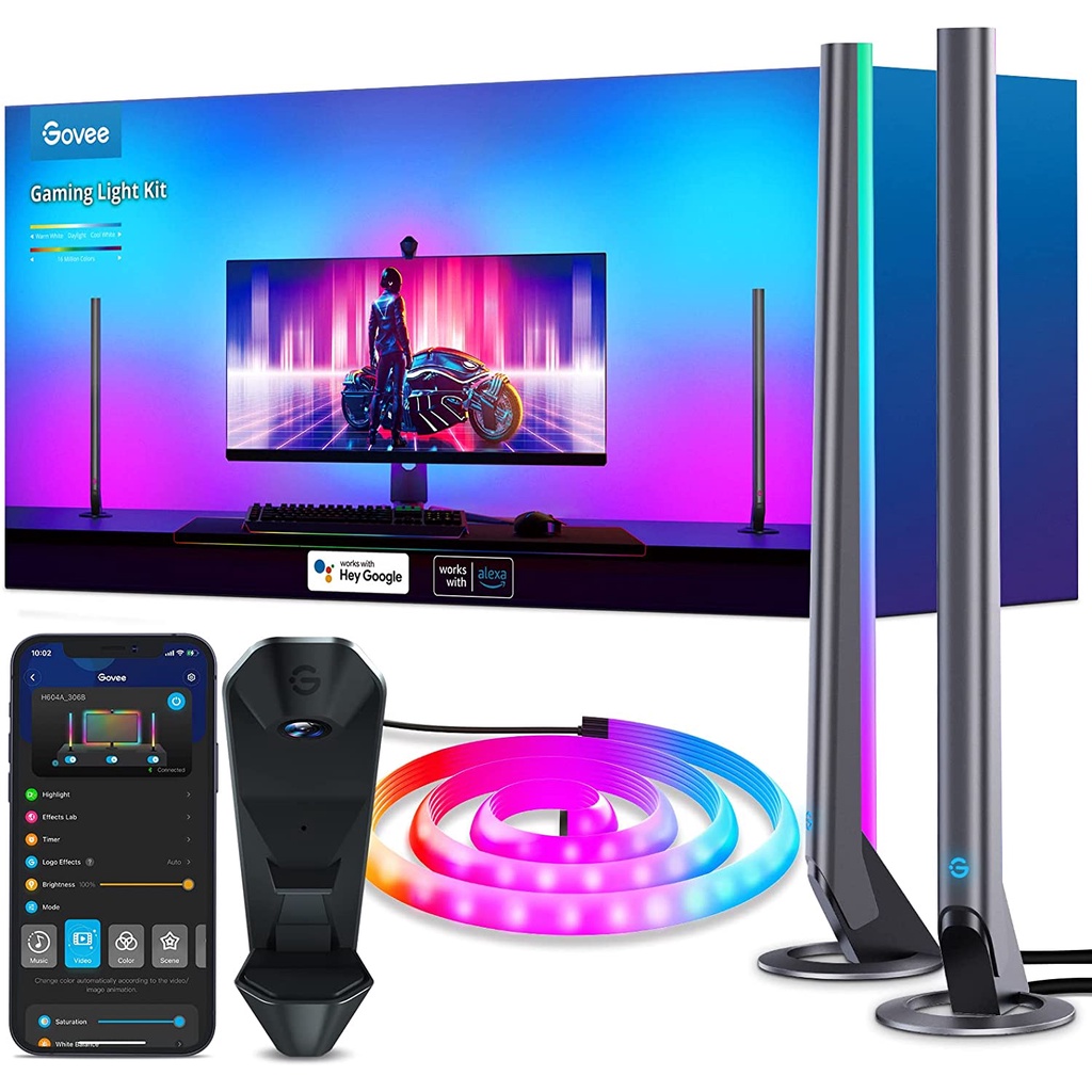 Govee RGBIC Monitor Backlight DreamView G1 Pro Gaming Light Light Bars & LED Neon Strip with
