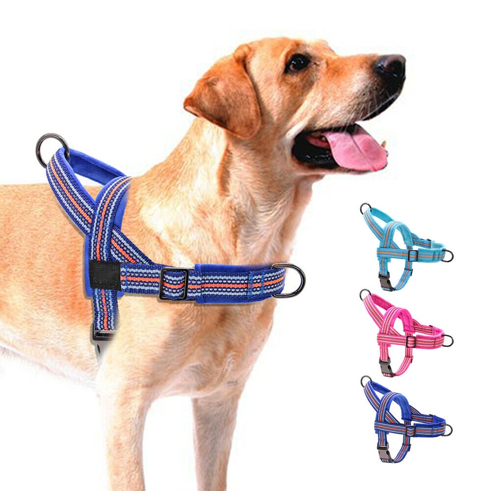 No Pull Front Leading Dog Harness Soft Plush Padded Pet Large Dogs ...