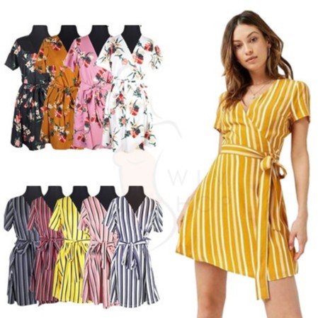 wrap around dress shopee