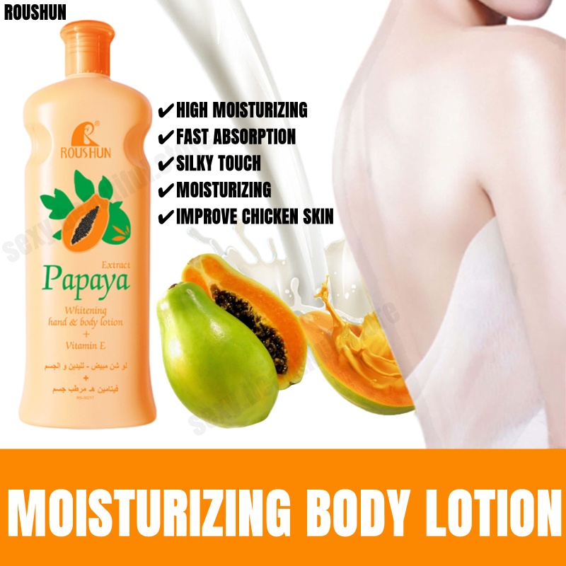 ROUSHUN Papaya whitening lotion Papaya Extract Hand & Body Lotion Cream