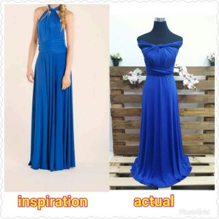 Infinity Dress ROYAL BLUE can fit small to large COD